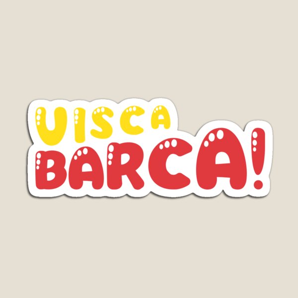 Copy of 'Visca Barca' FC Barcelona Yellow & Red Design Fridge Mangnet