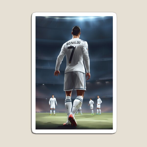 Cartoon Abstract Cristiano Ronaldo Real Madrid CR7 Portrait Fridge Mangnet